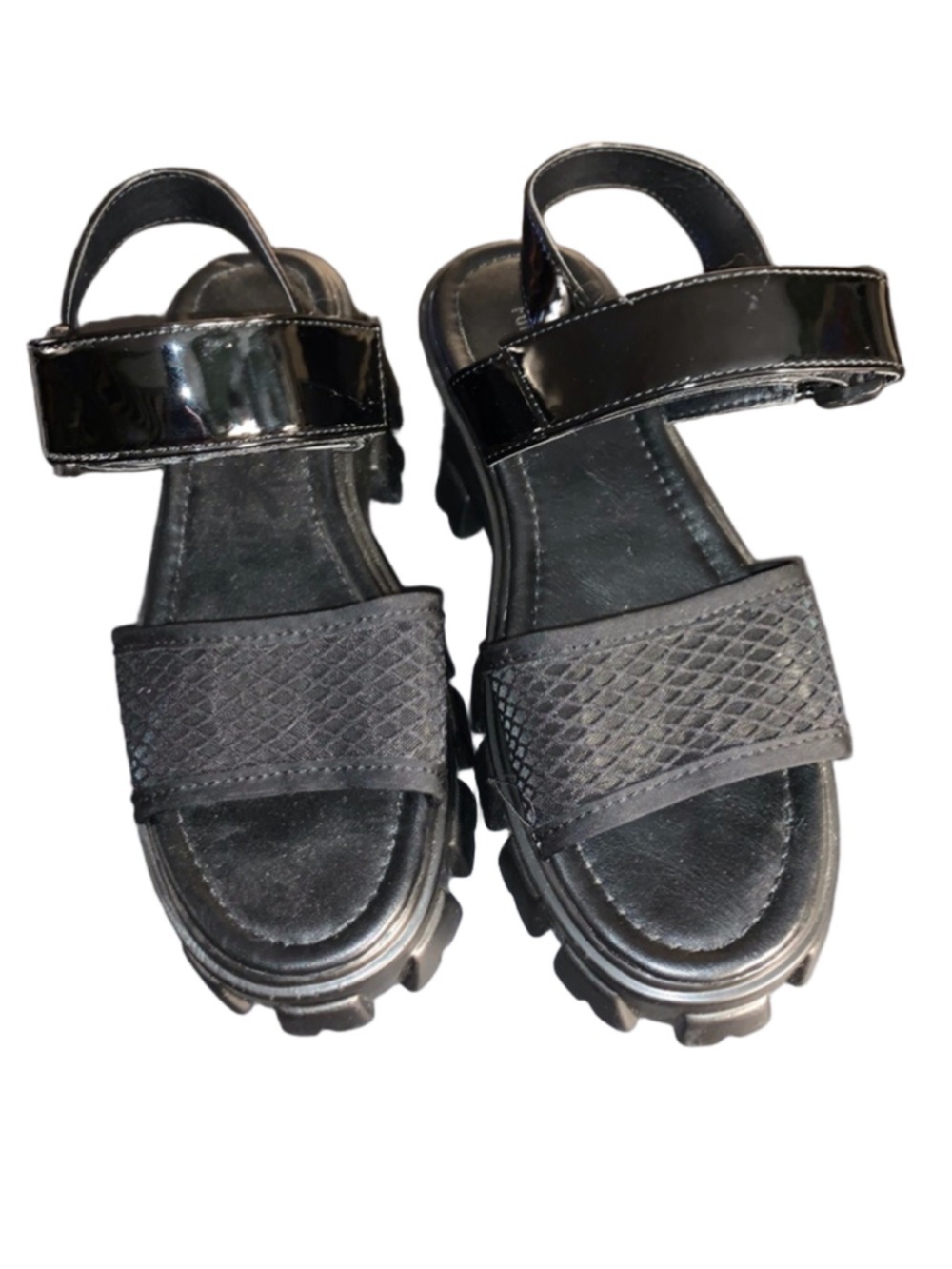 Women's Forever 21 Black Platform Sandals Size 8